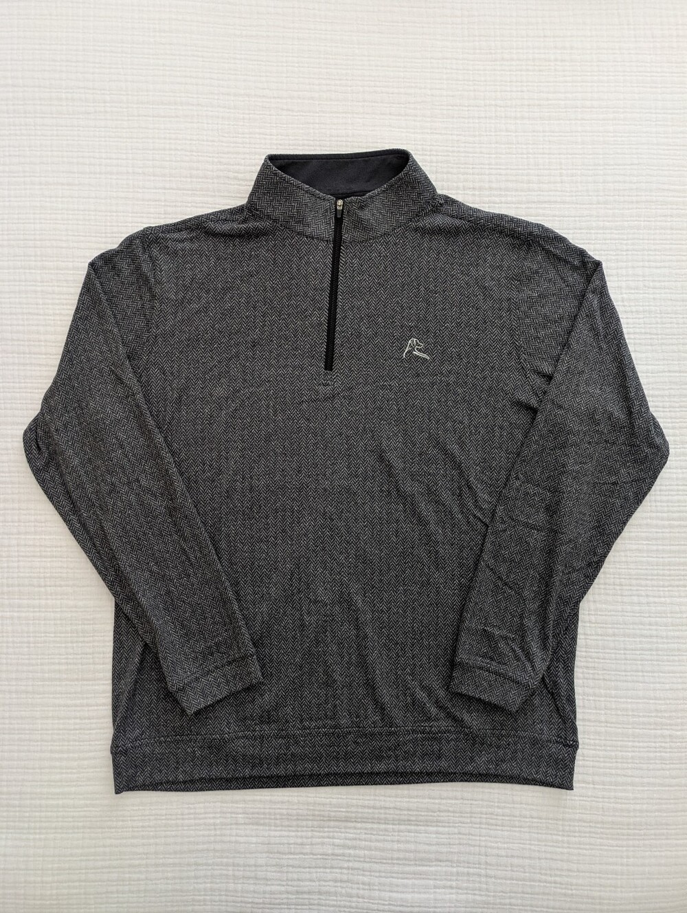 Charcoal Rhoback Quarter-Zip Pullover (L)